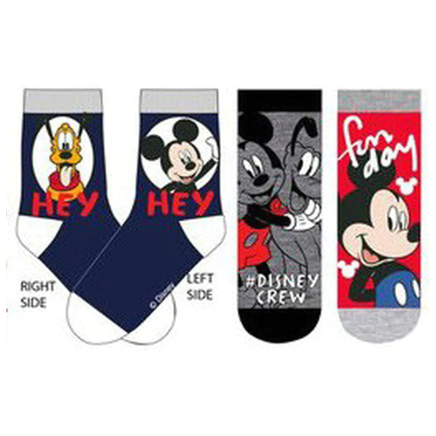 Disney Mickey Crew Kids' Socks 27/30 product photo