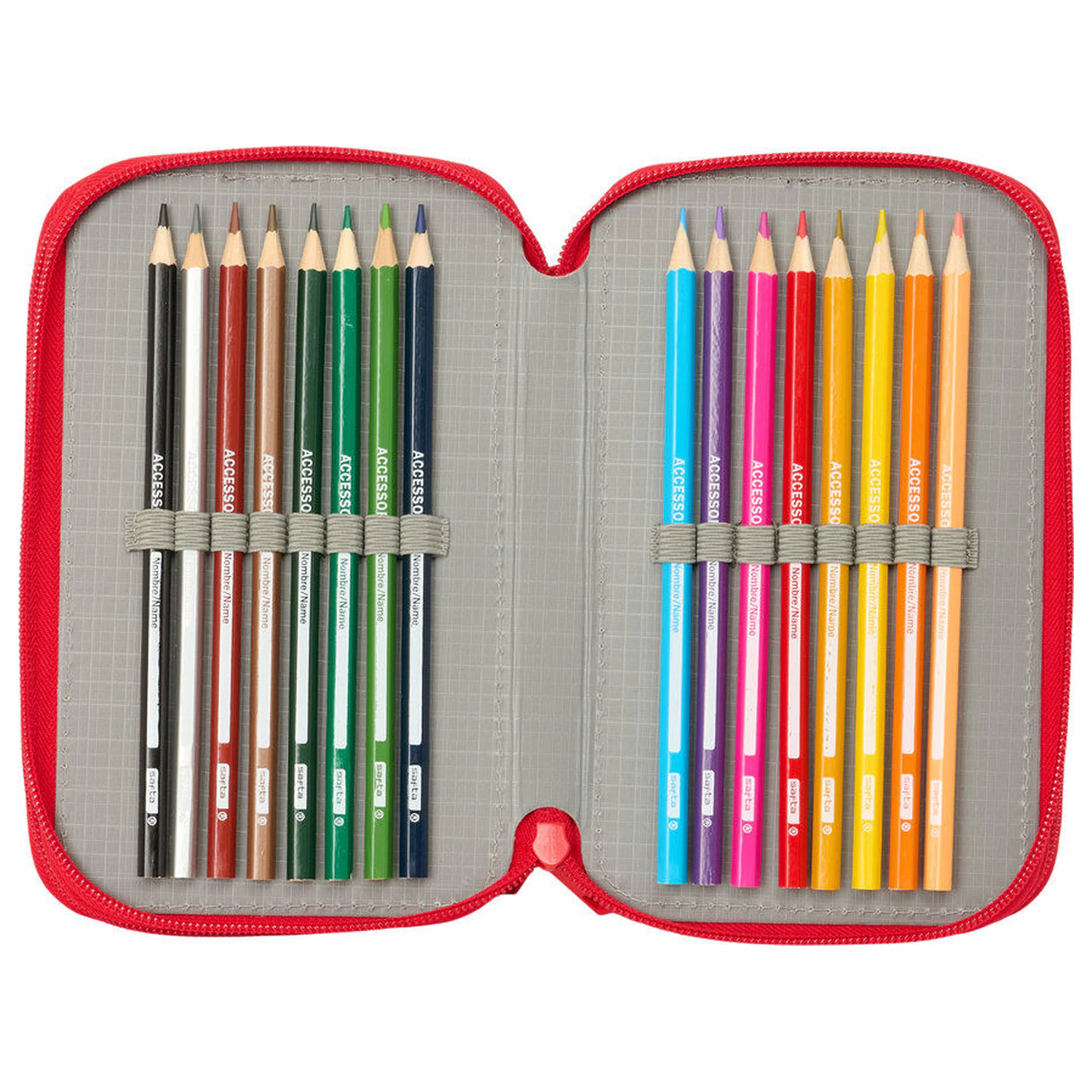 Disney Mickey & Friends Racing triple pencil case 37pcs product photo