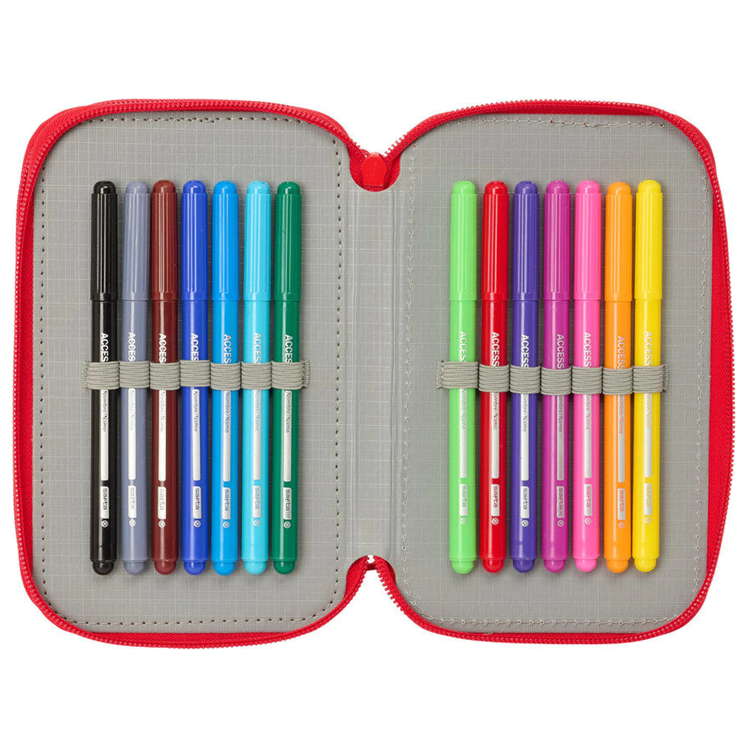 Disney Mickey & Friends Racing triple pencil case 37pcs product photo