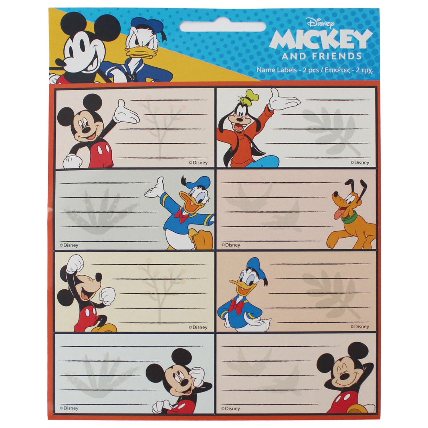 Disney Mickey Fun Notebook Label 16 pcs product photo