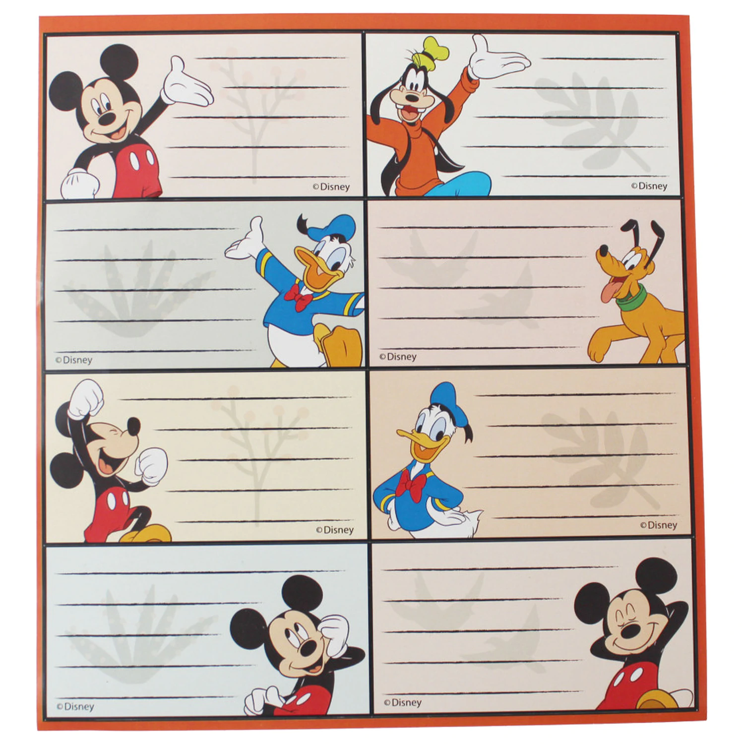Disney Mickey Fun Notebook Label 16 pcs product photo