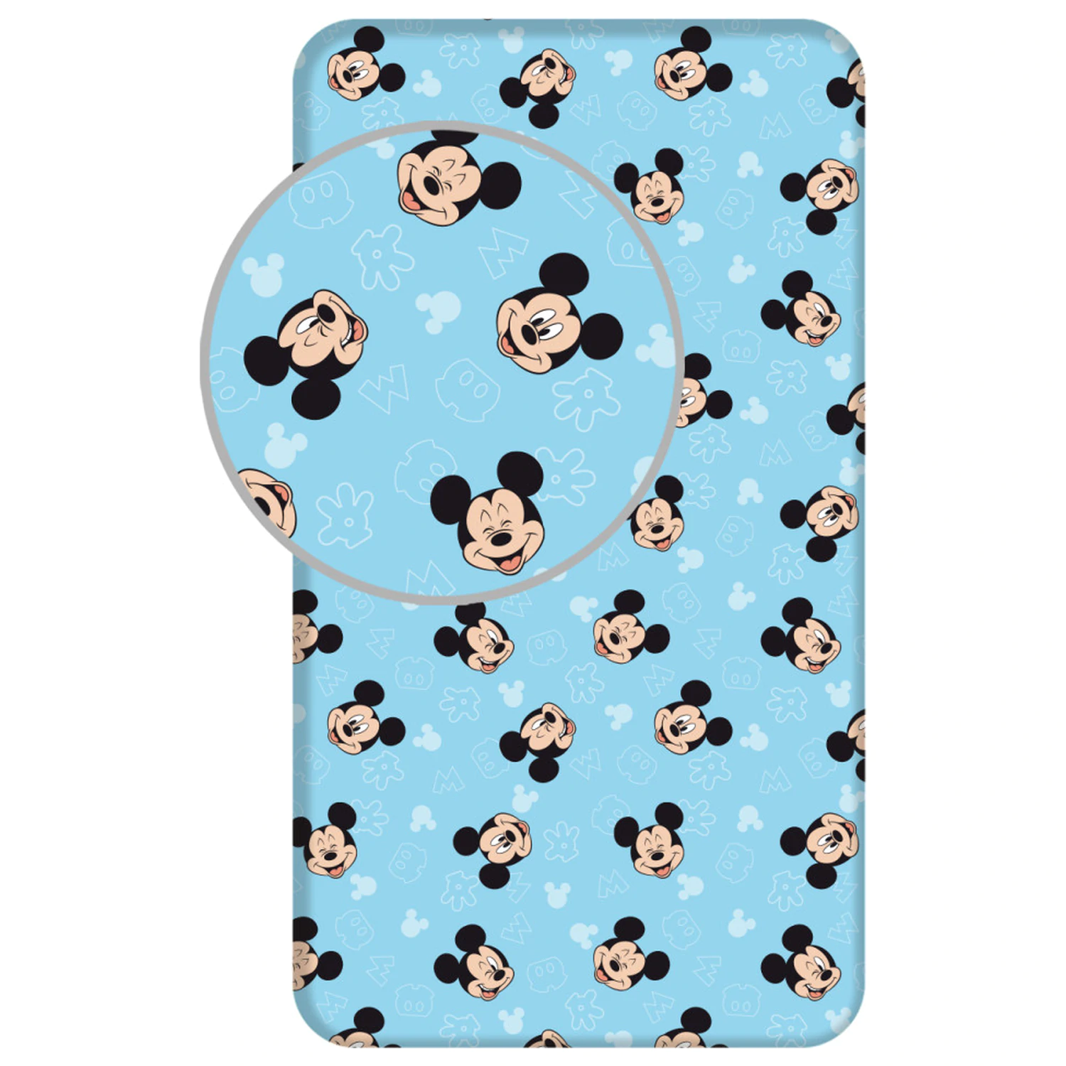 Disney Mickey Funny Head Fitted Sheet 90x200 cm product photo