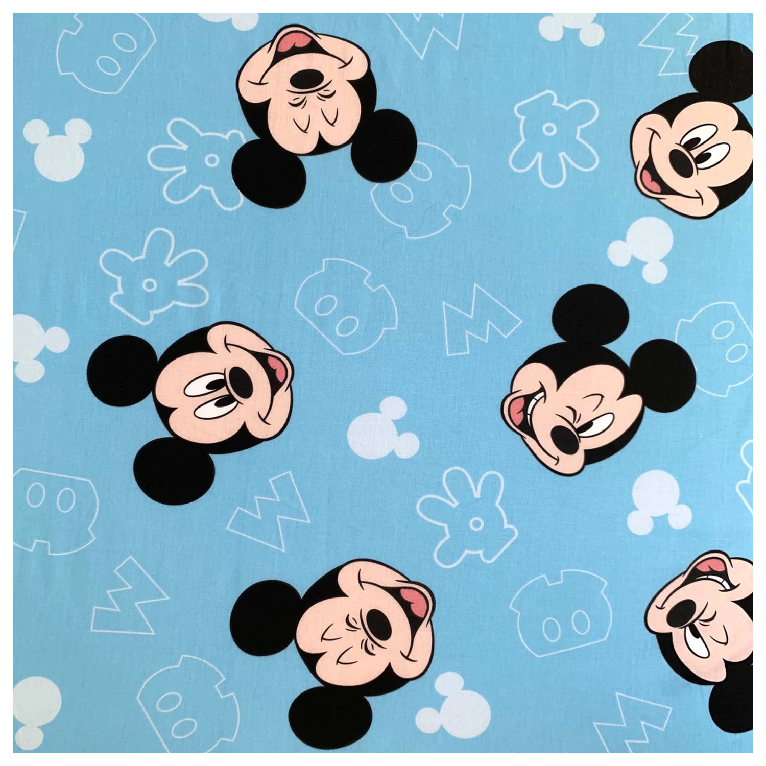 Disney Mickey Funny Head Fitted Sheet 90x200 cm product photo