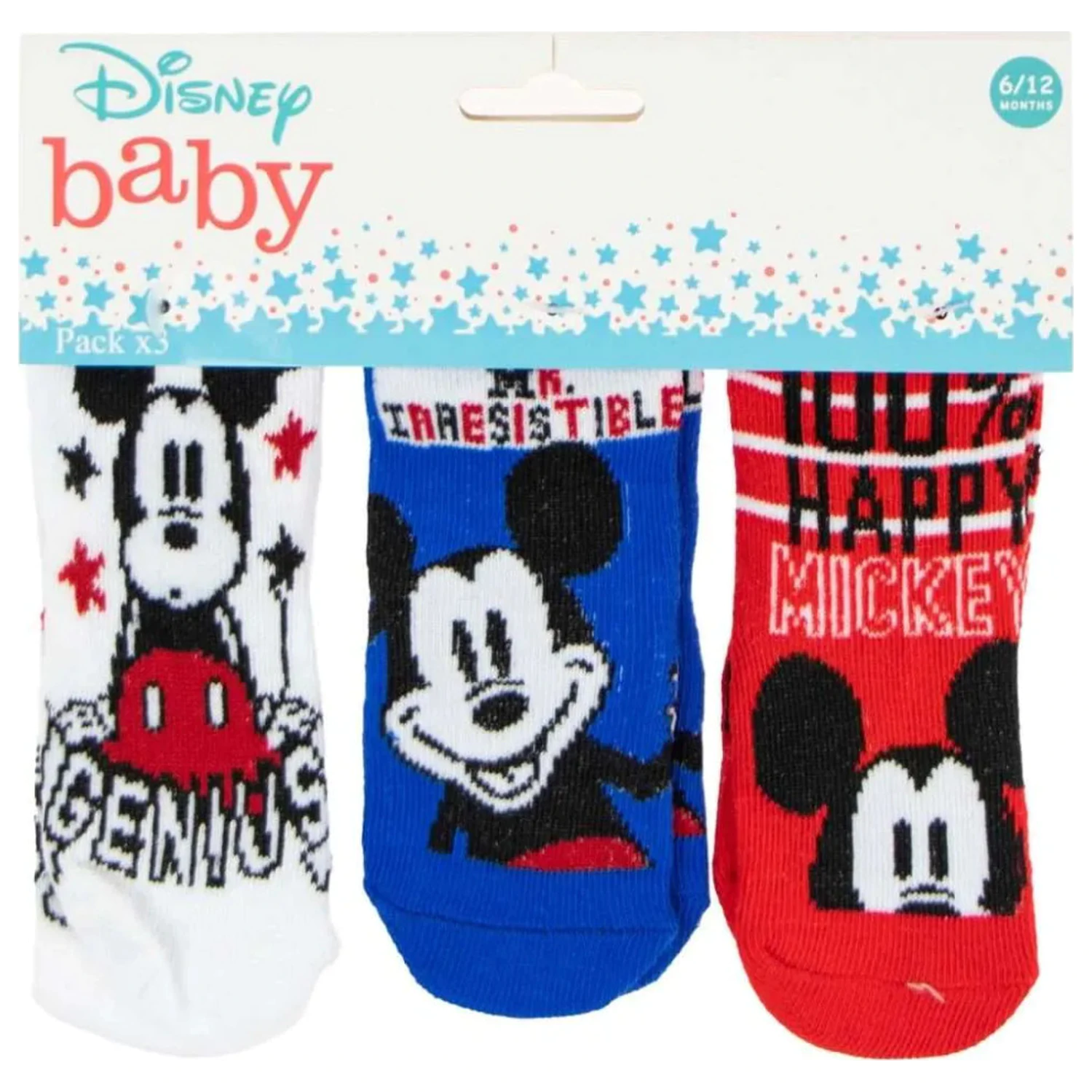 Disney Mickey Genius baby socks 6/12 months product photo