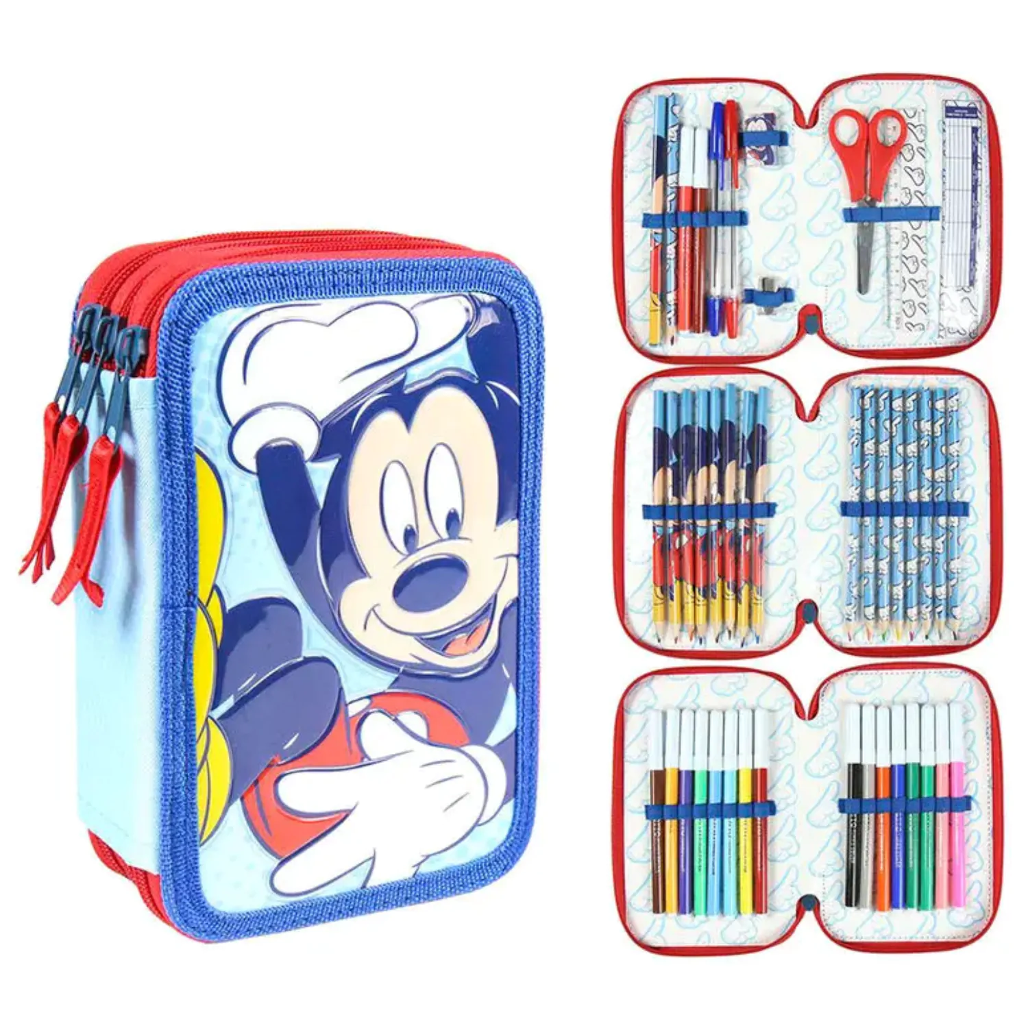 Disney Mickey Giotto triple pencil case product photo