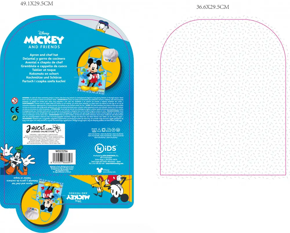 Disney Mickey Kids Apron 2 Piece Set product photo