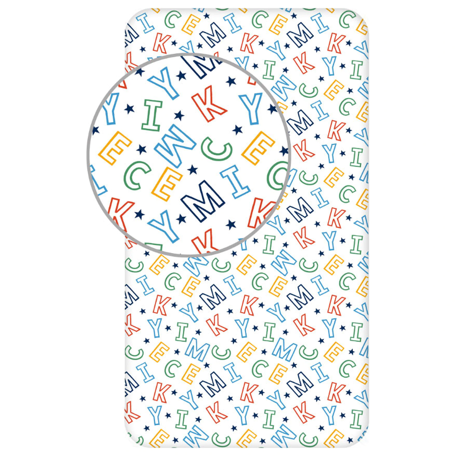 Disney Mickey Letters Fitted Sheet 90x200 cm product photo