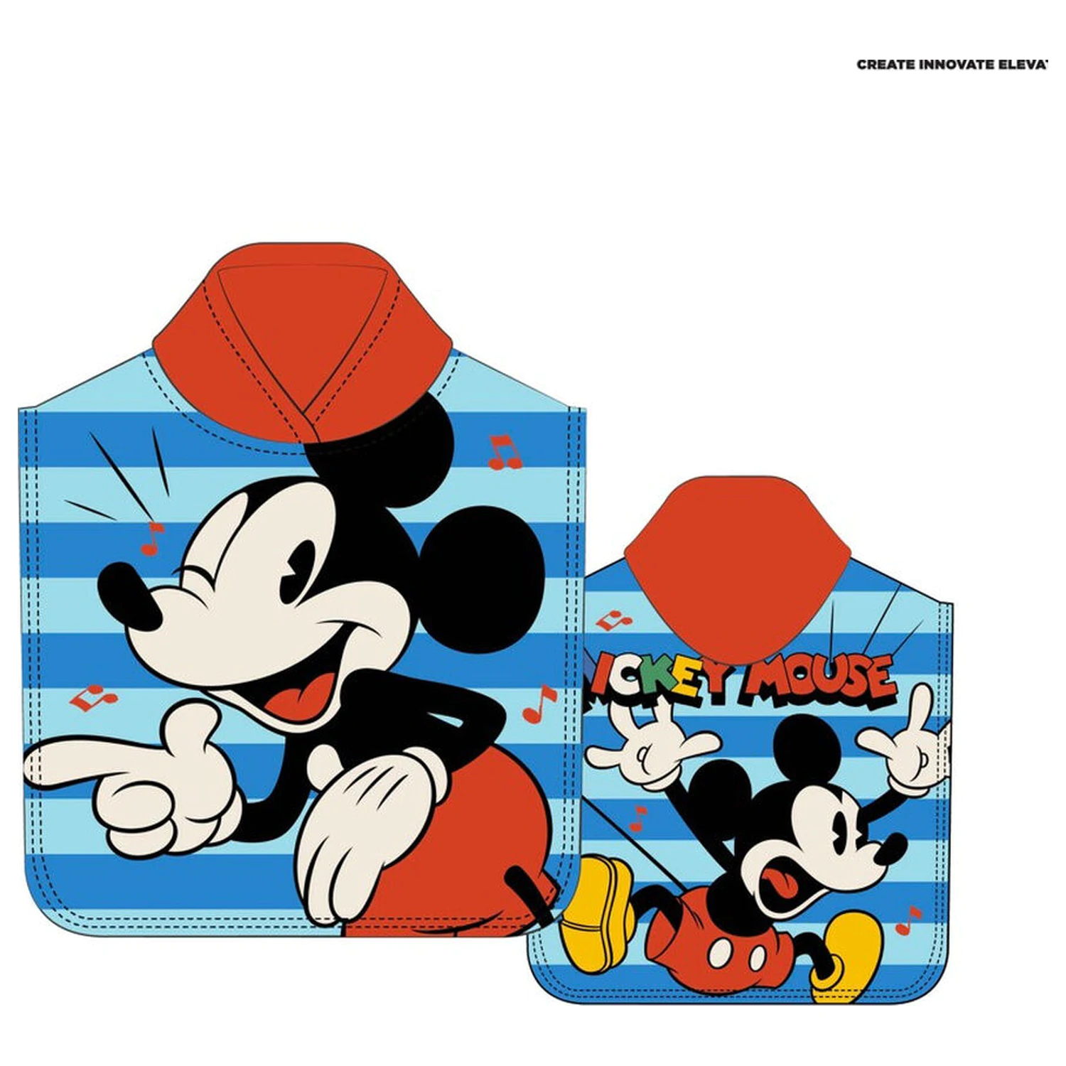 Disney Mickey microfibre poncho towel product photo