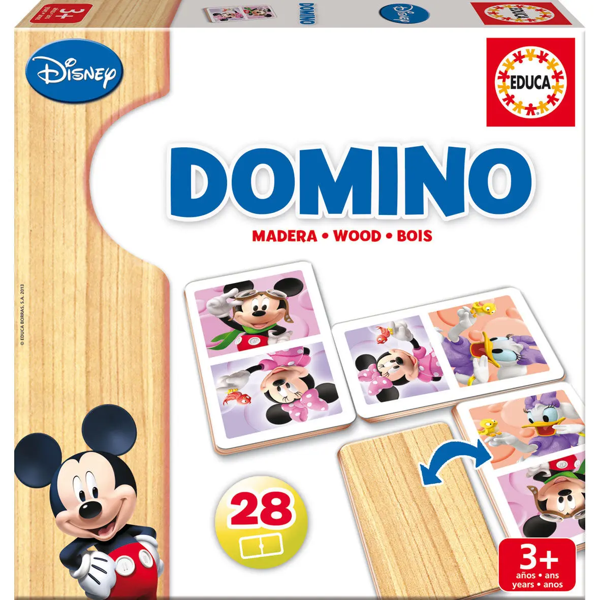 Disney Mickey Minnie wooden dominoes game product photo