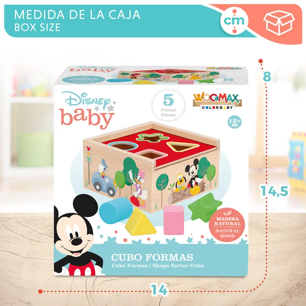 Disney Mickey Minnie wooden cube forms product photo