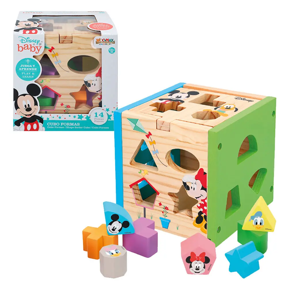 Disney Mickey Minnie wooden cube forms product photo
