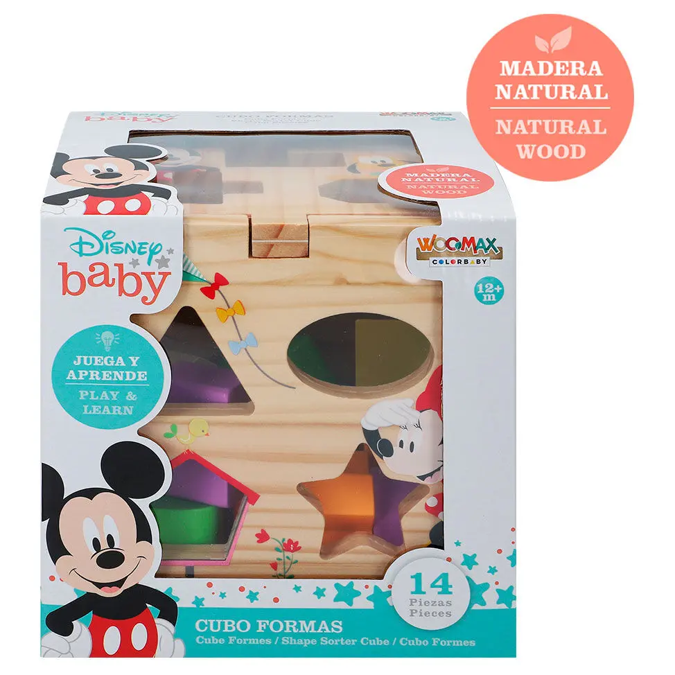 Disney Mickey Minnie wooden cube forms product photo