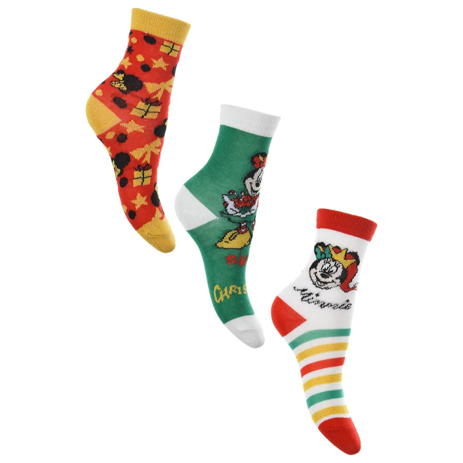 Disney Mickey, Minnie Gift Christmas Kids Socks 23/26 product photo