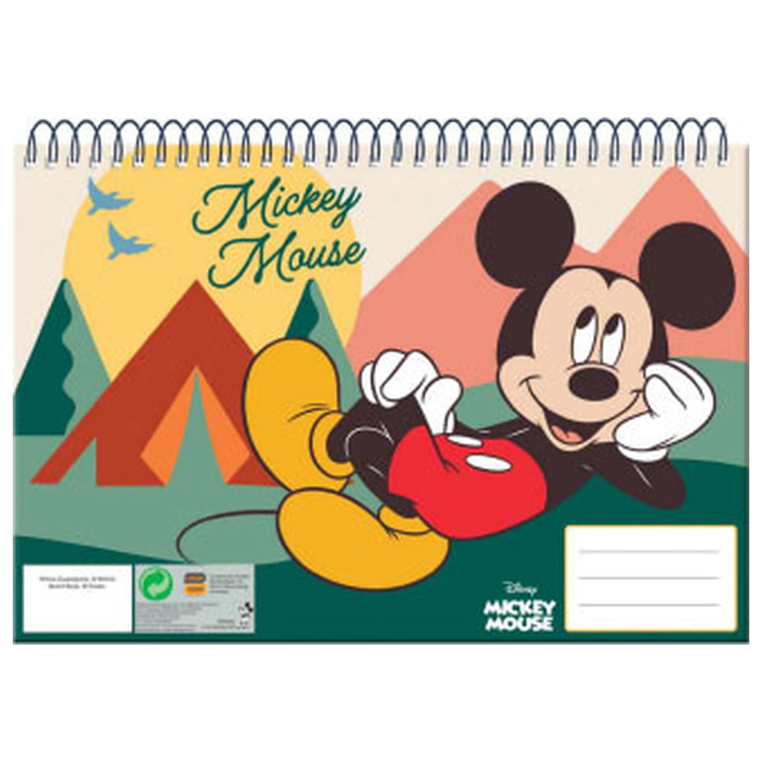 Disney Mickey Nature A/4 spiral sketchbook, 30 sheets product photo