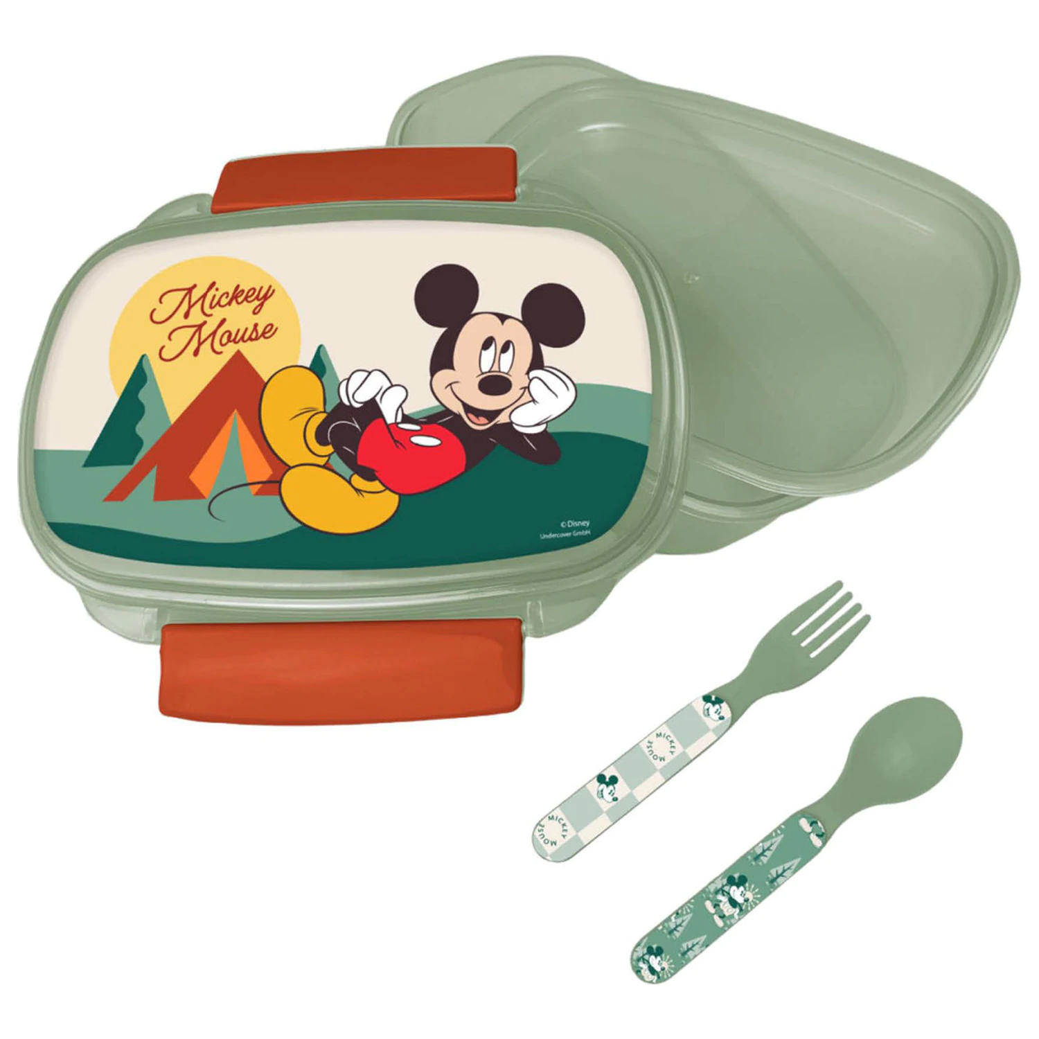 Disney Mickey Nature sandwich box + cutlery set product photo