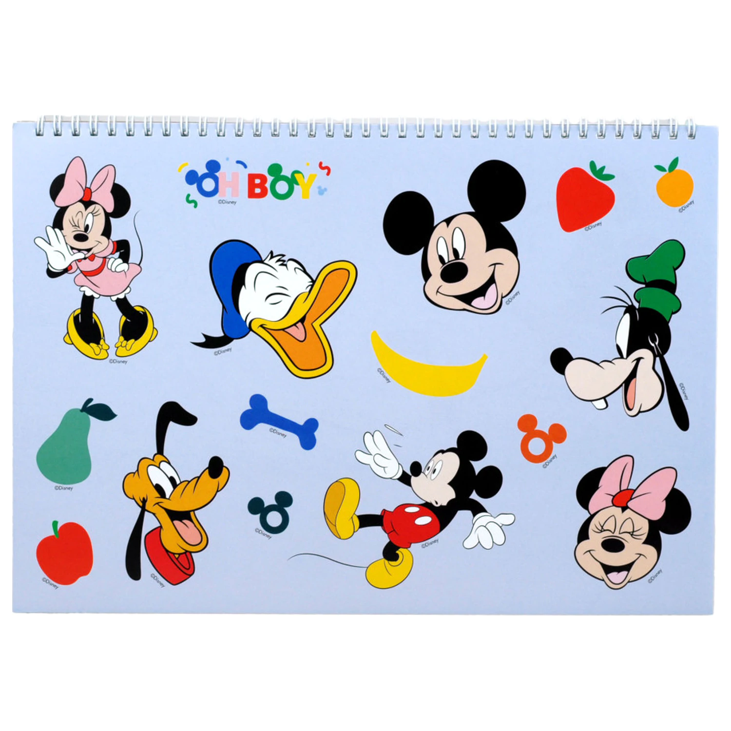 Disney Mickey Oh Boy A/4 Spiral Sketchbook 40 Sheets with Stickers product photo