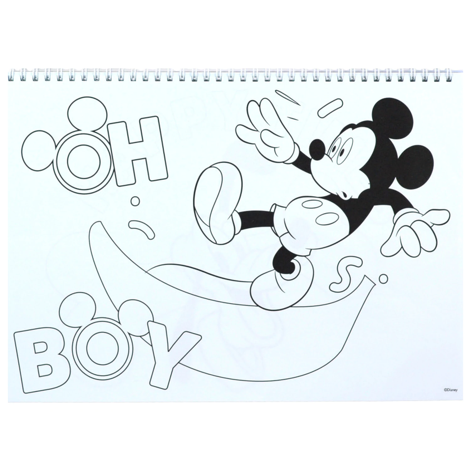 Disney Mickey Oh Boy A/4 Spiral Sketchbook 40 Sheets with Stickers product photo