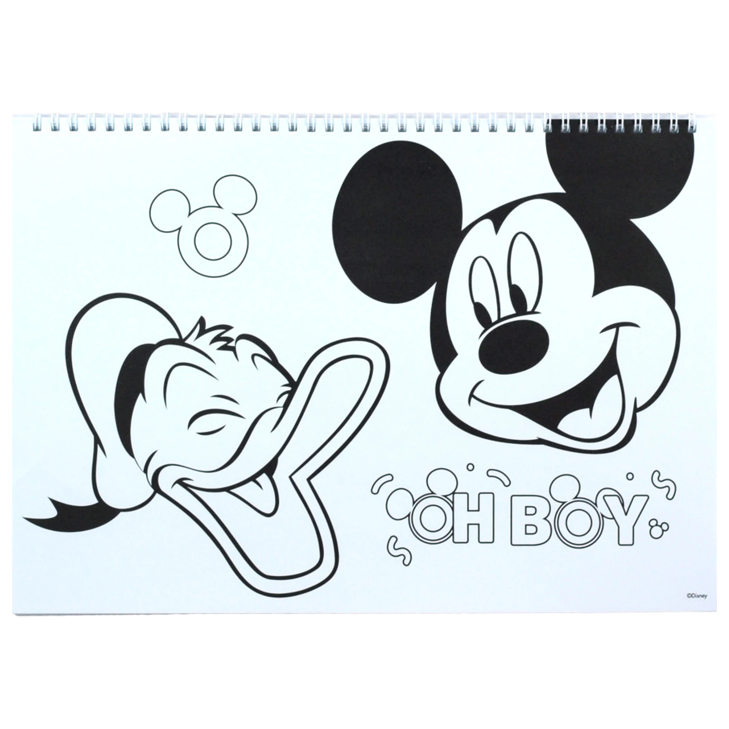 Disney Mickey Oh Boy A/4 Spiral Sketchbook 40 Sheets with Stickers product photo
