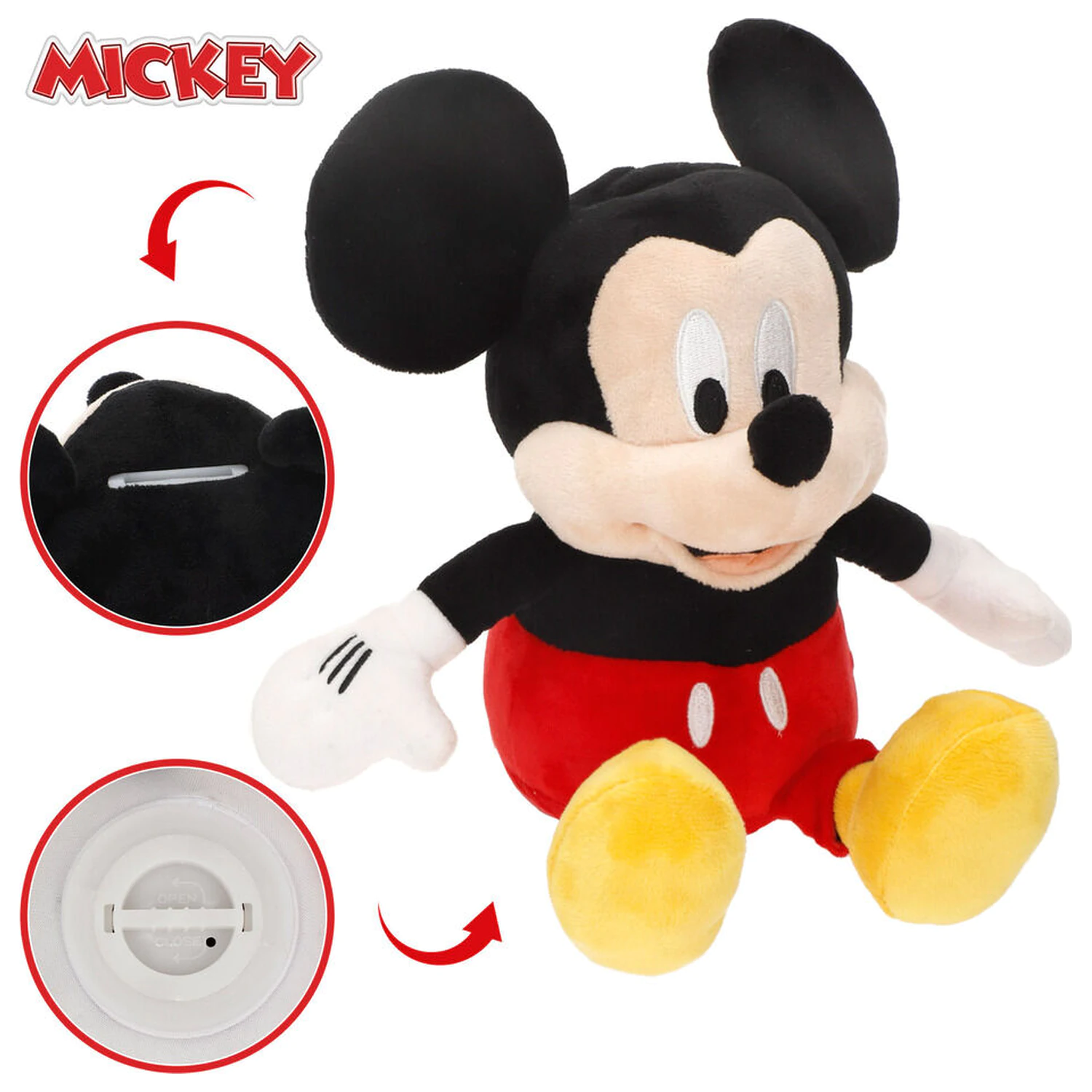 Disney Mickey money box plush toy 20cm product photo