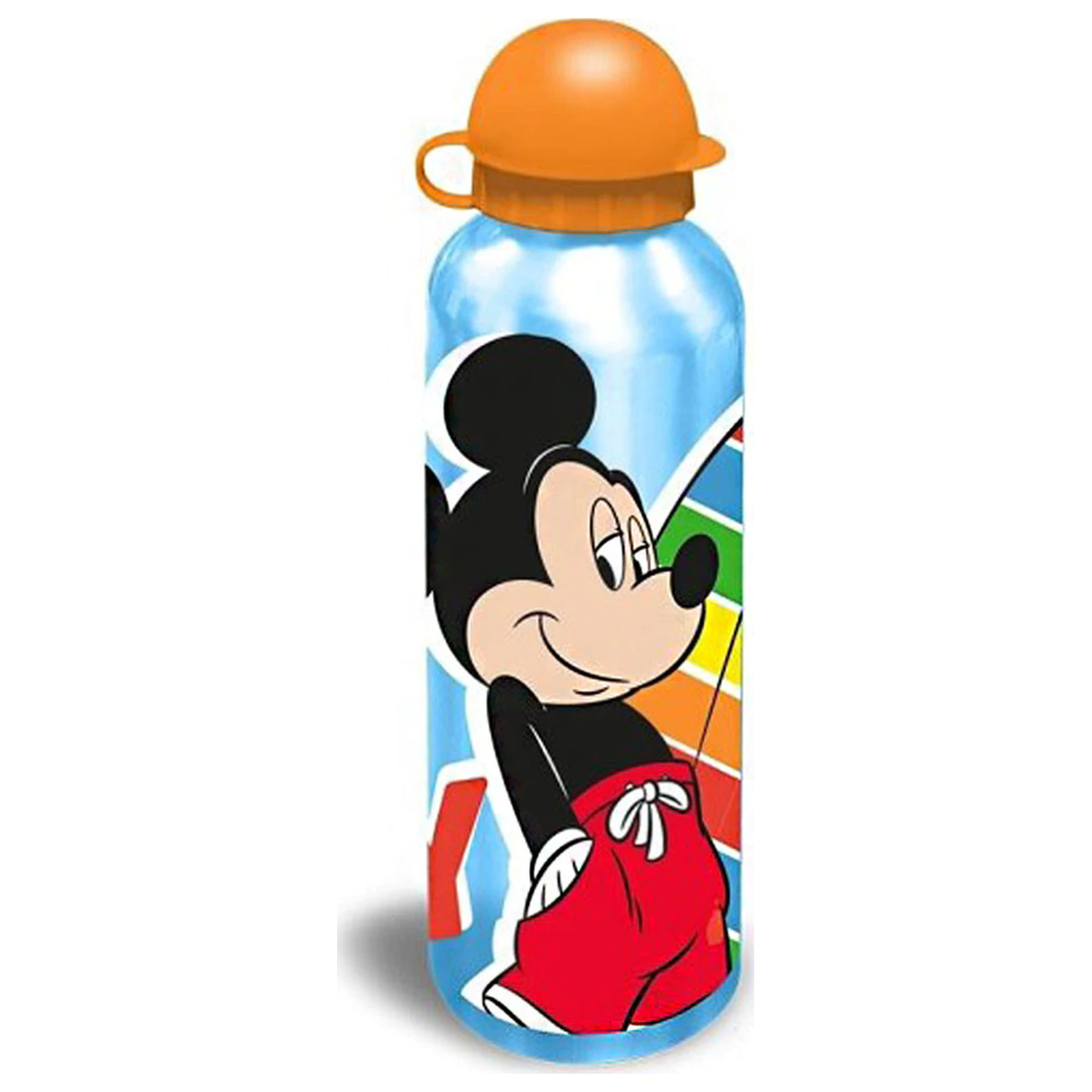 Disney Mickey Rainbow aluminum water bottle with drinking cap 500 ml product photo