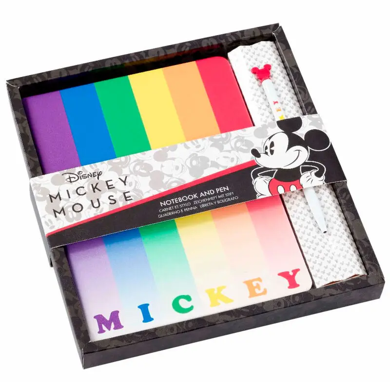 Disney Notebook with Pen Mickey Rainbow product photo