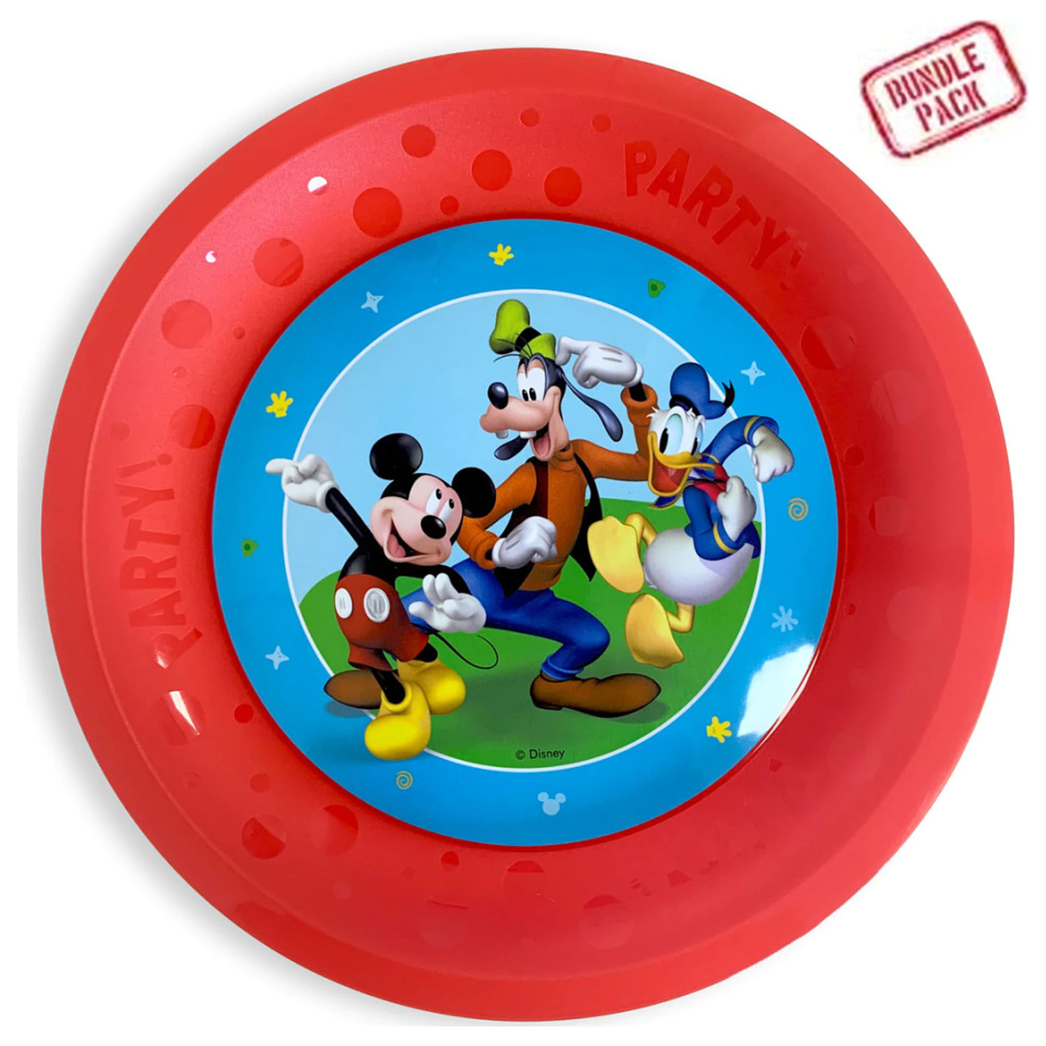 Disney Mickey Rock the House micro premium plastic flat plate 4-piece set 21 cm product photo