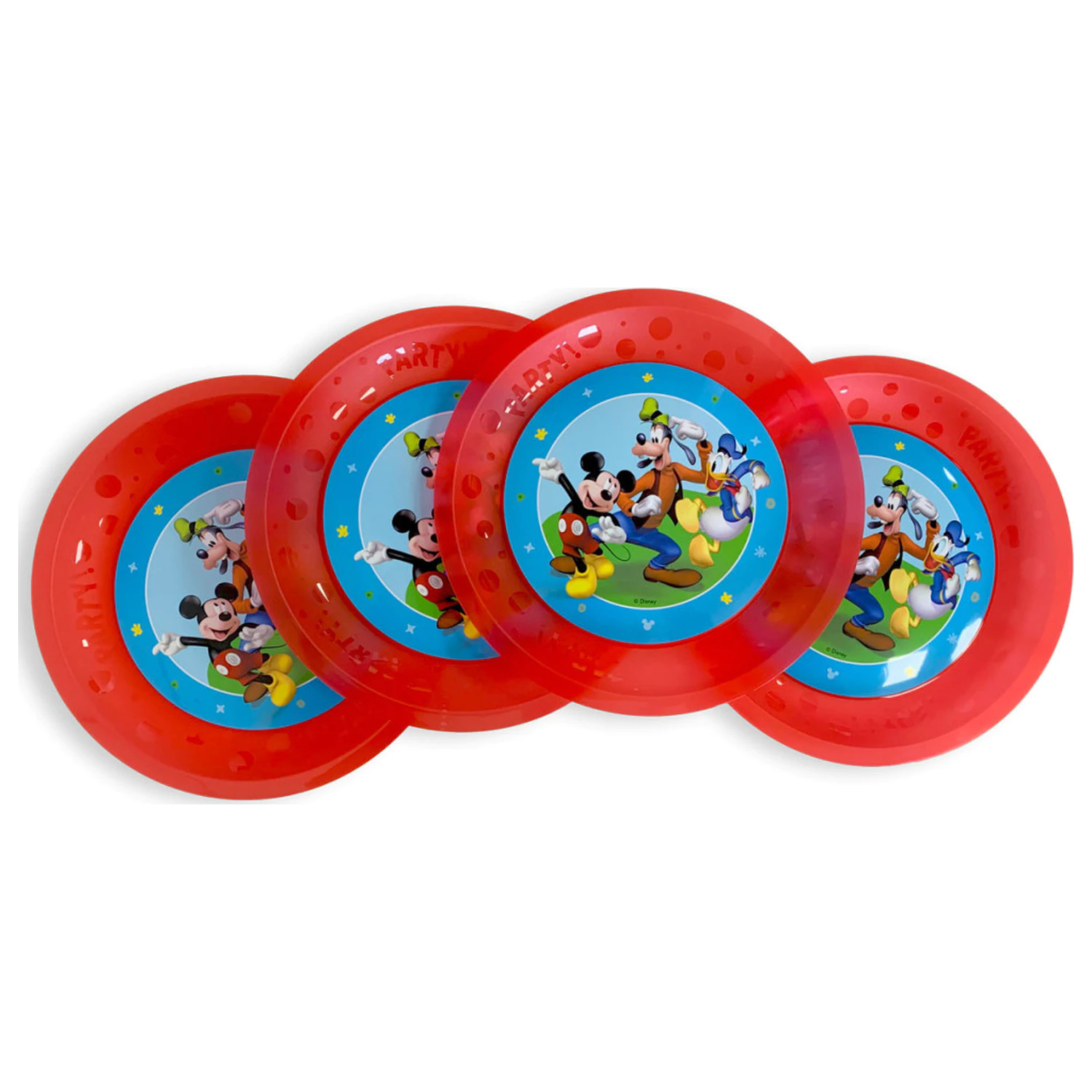 Disney Mickey Rock the House micro premium plastic flat plate 4-piece set 21 cm product photo