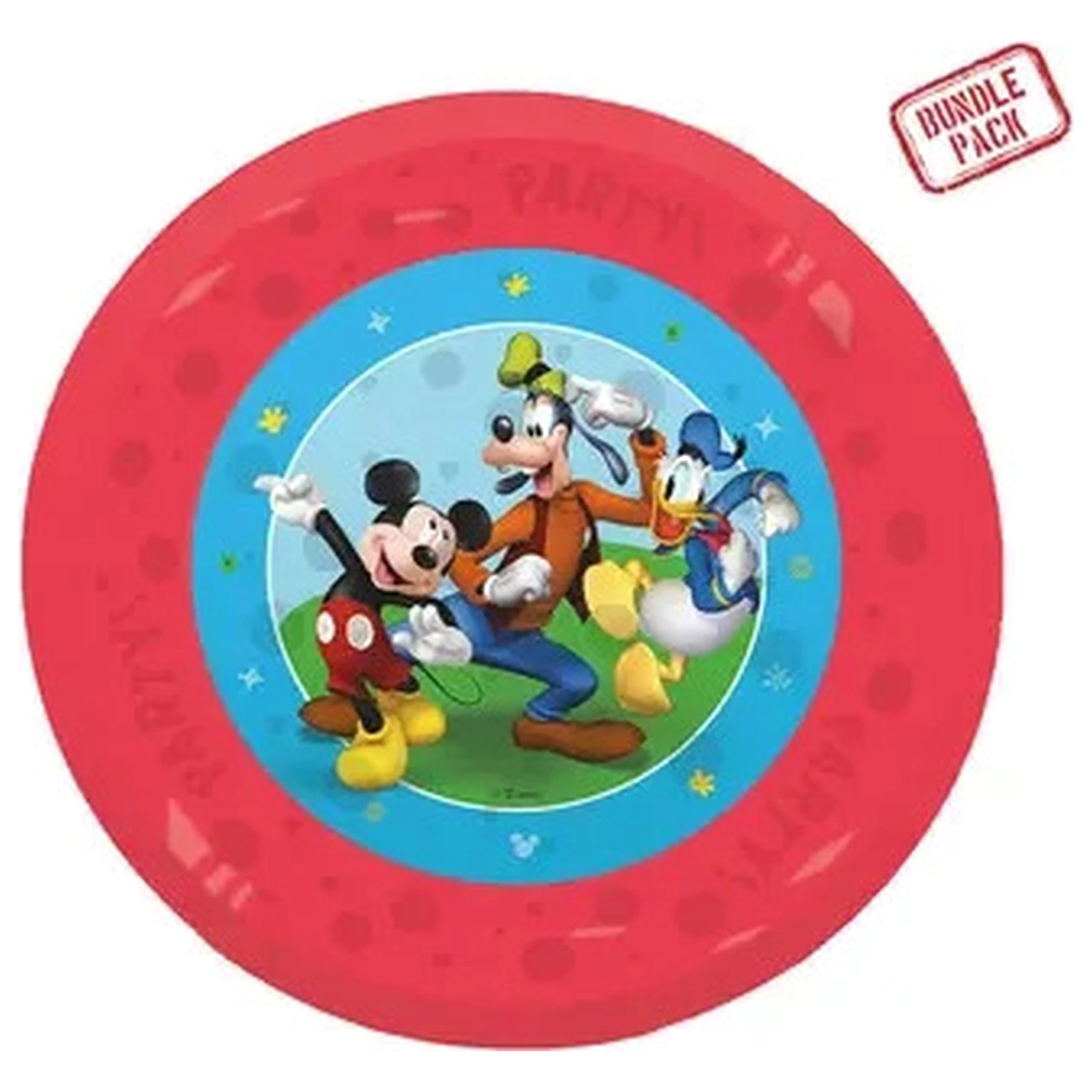 Disney Mickey Rock the House micro premium plastic flat plate 4-piece set 21 cm product photo