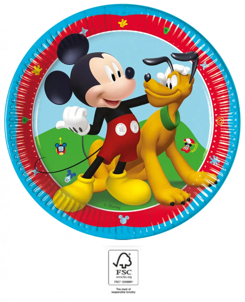 Disney Mickey Rock the House paper plate 8-piece 20 cm FSC product photo