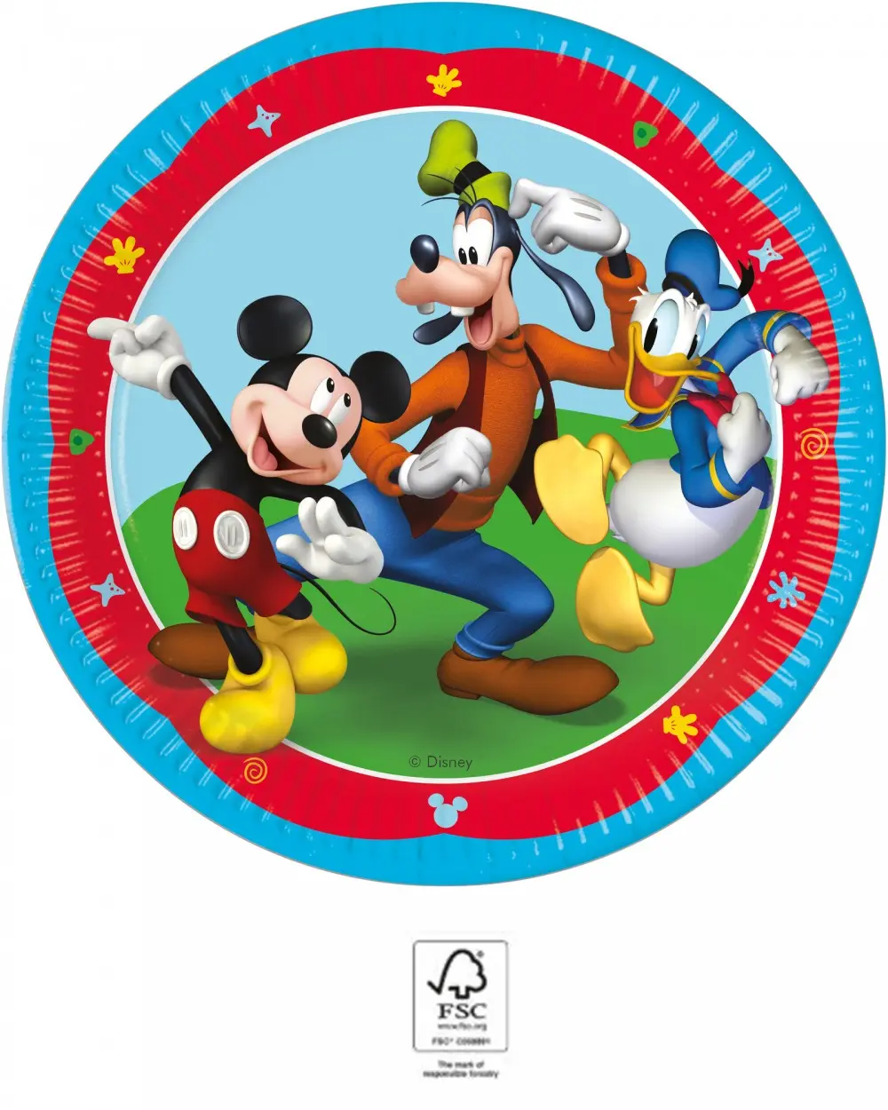 Disney Mickey Rock the House Paper Plates 8 pcs 23 cm FSC product photo