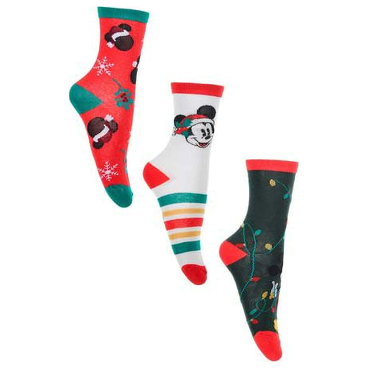 Disney Mickey Santa Hat Christmas Men's Socks 41/44 product photo