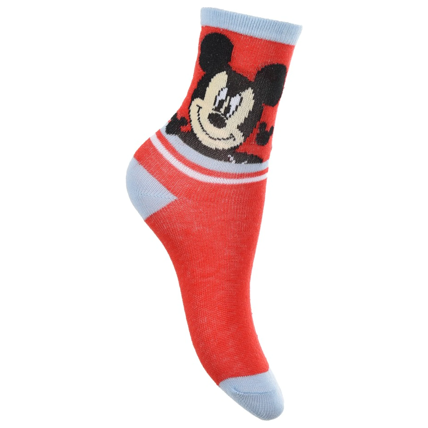 Disney Mickey Stride Red Kids Socks 31/34 product photo
