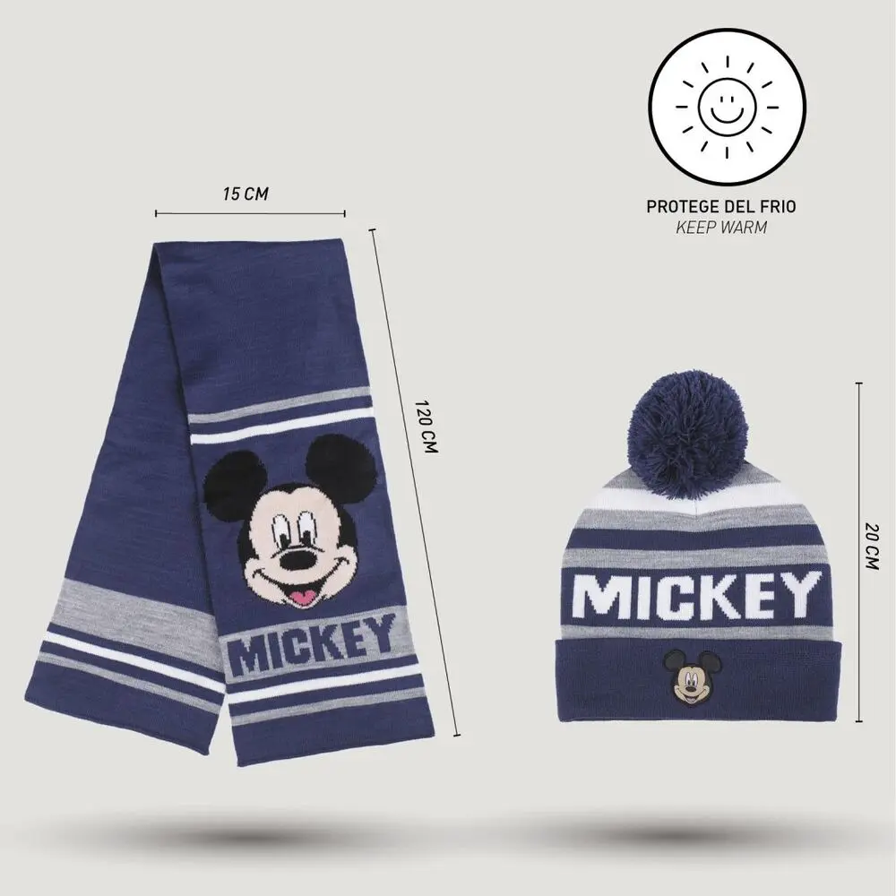 Disney Mickey winter set scarf hat gloves product photo