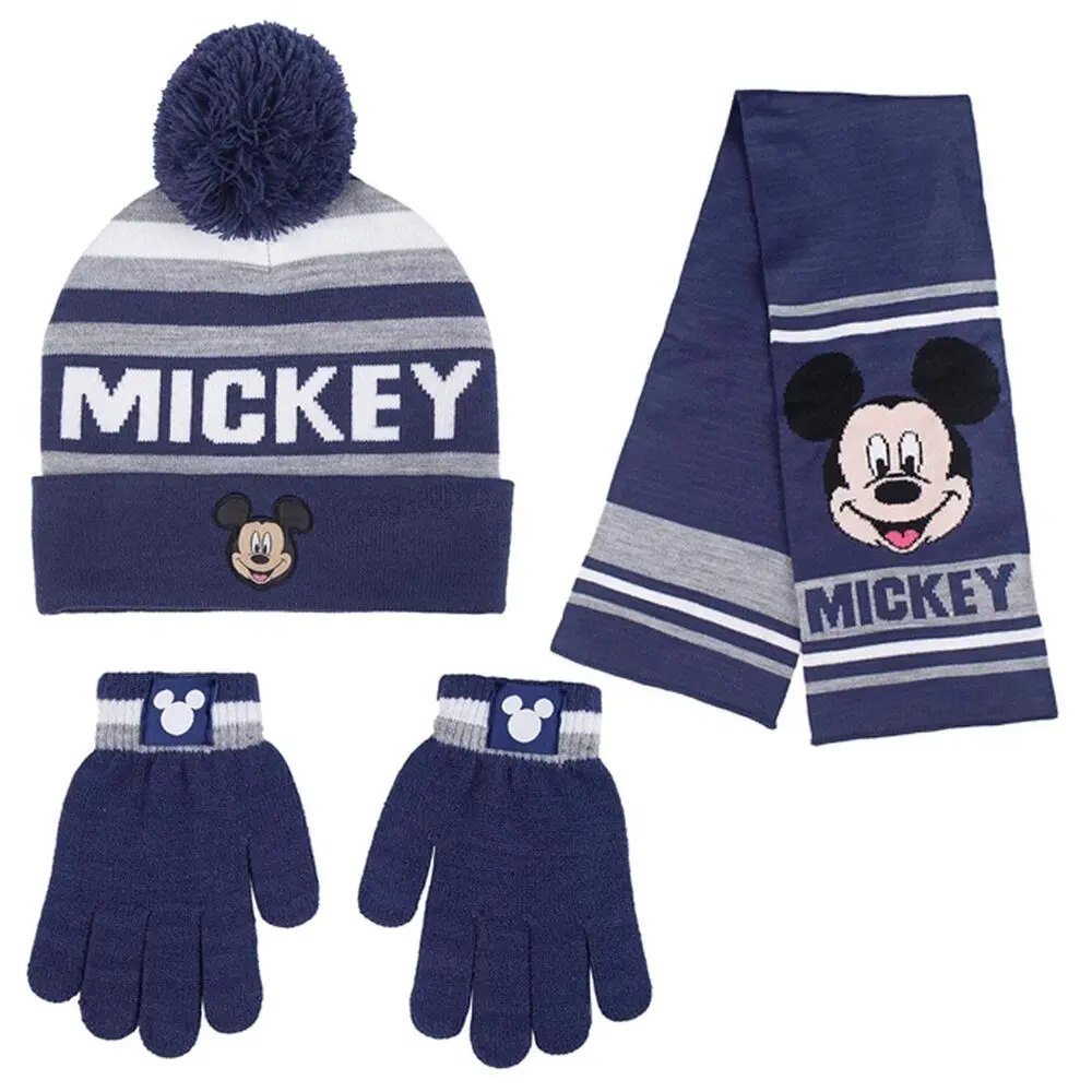 Disney Mickey winter set scarf hat gloves product photo