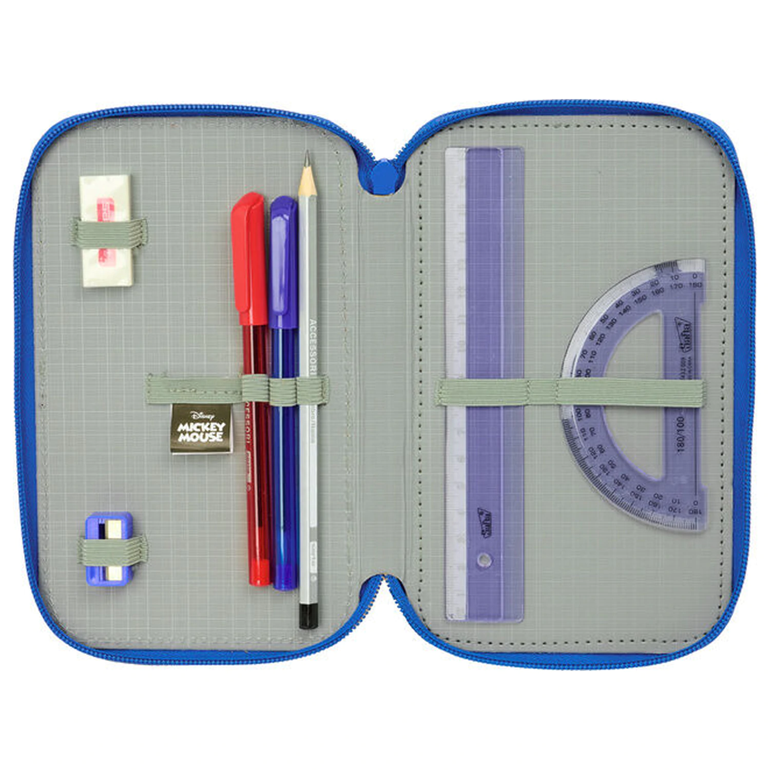 Disney Mickey Today triple pencil case 37pcs product photo