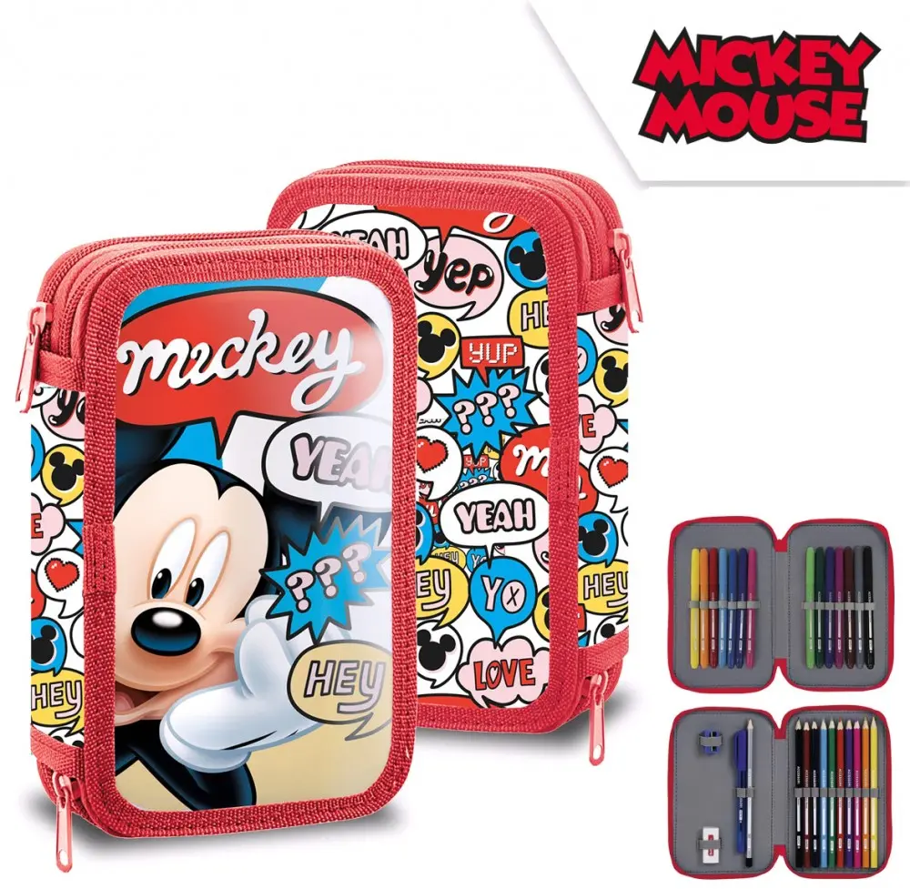 Disney Mickey Mouse filled two-story pencil case product photo