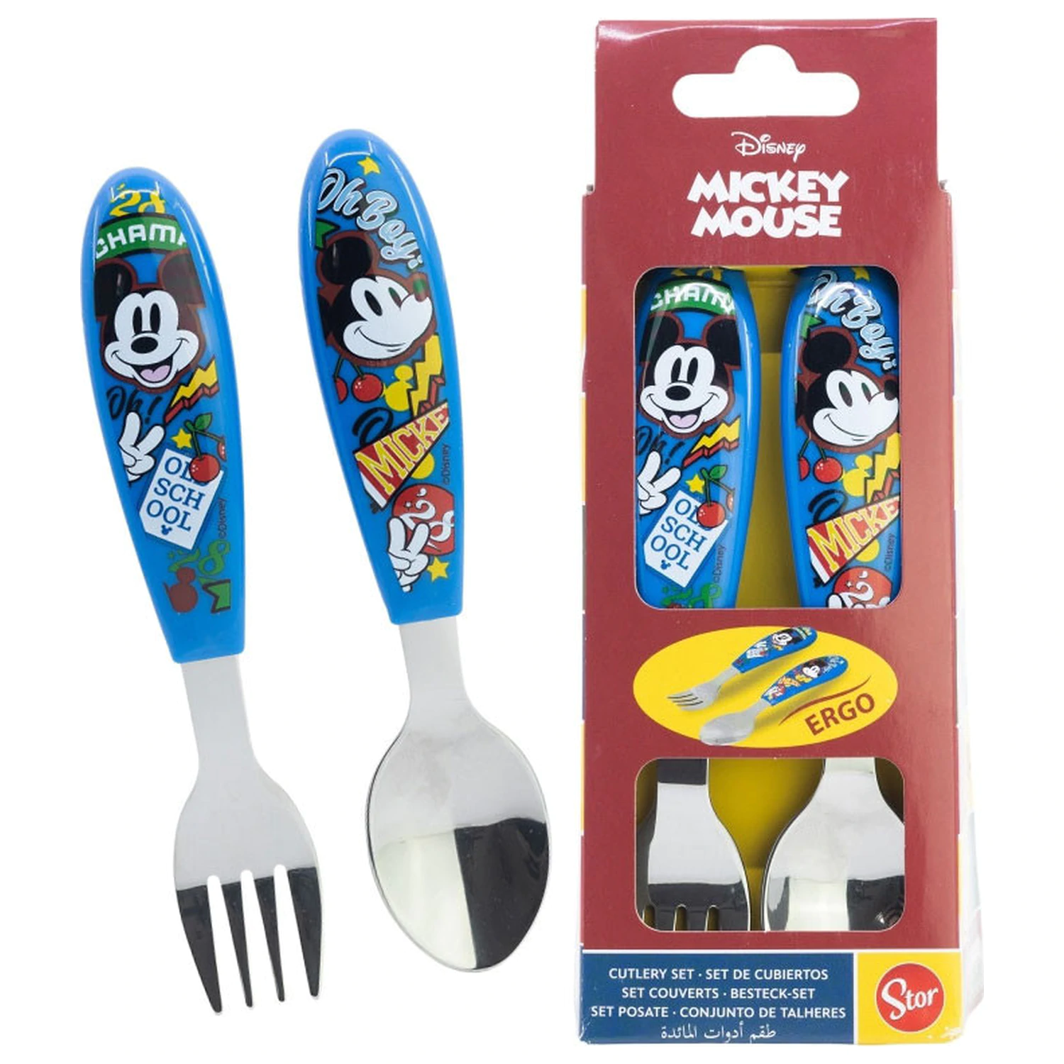 Disney Mickey True Champions Metal Ergo Cutlery Set - 2 Piece product photo