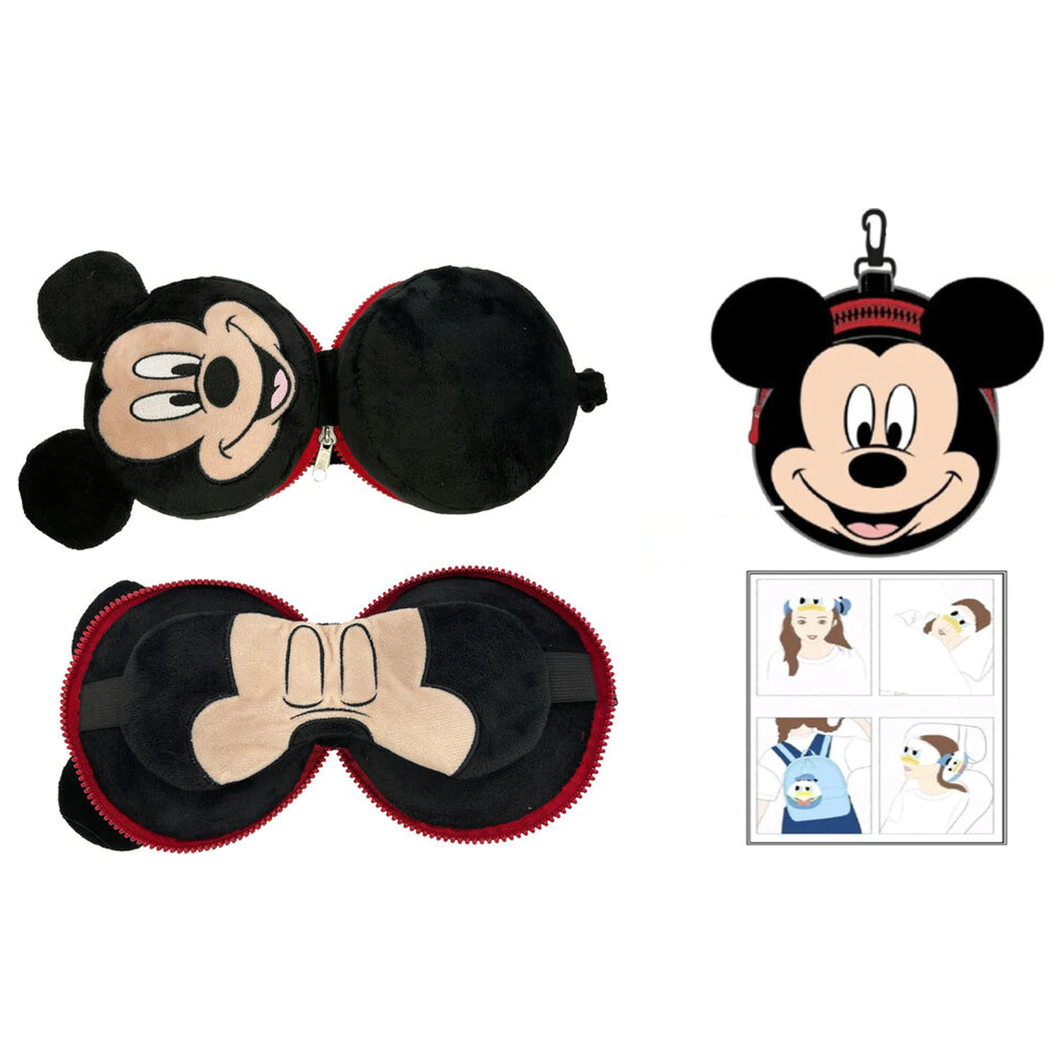 Disney Mickey travel cushion + mask product photo