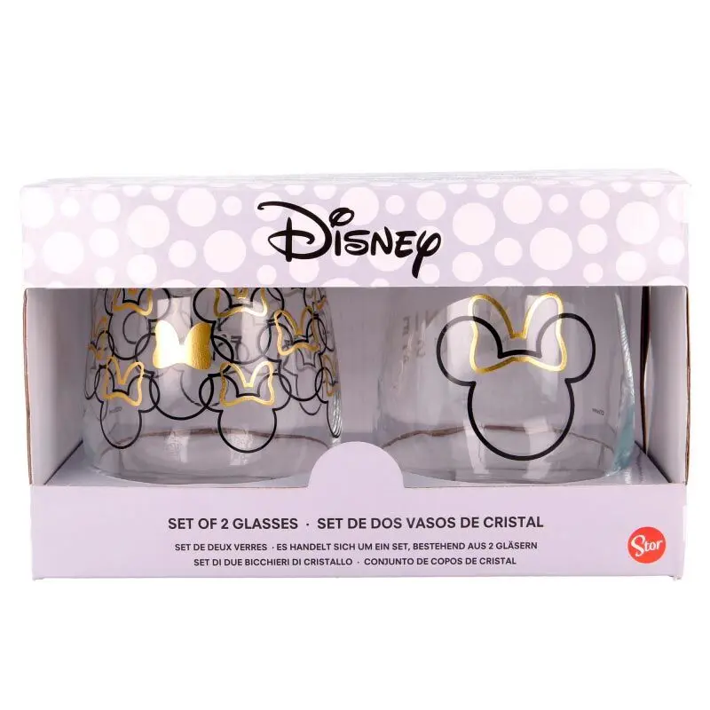 Disney Minnie set of 2 crystal glasses product photo