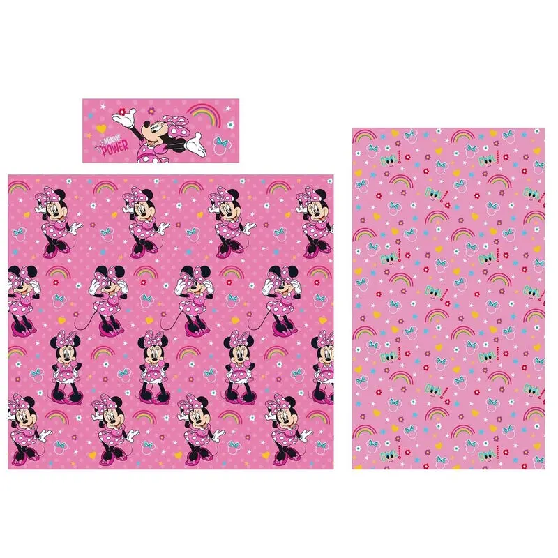 Disney Minnie coral sheets set bed 90cm product photo