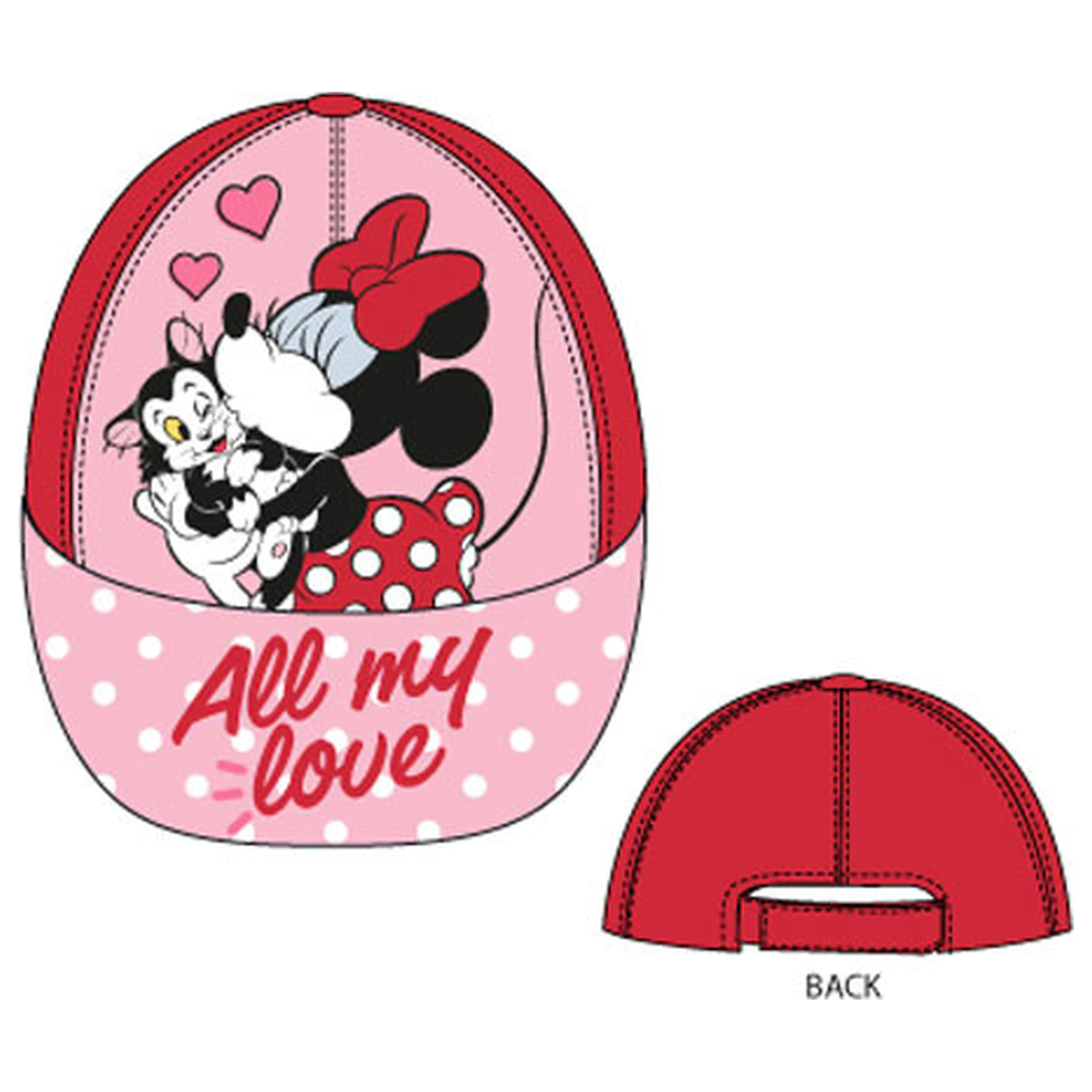 Disney Minnie All My Love Red kids' baseball cap 52 cm product photo