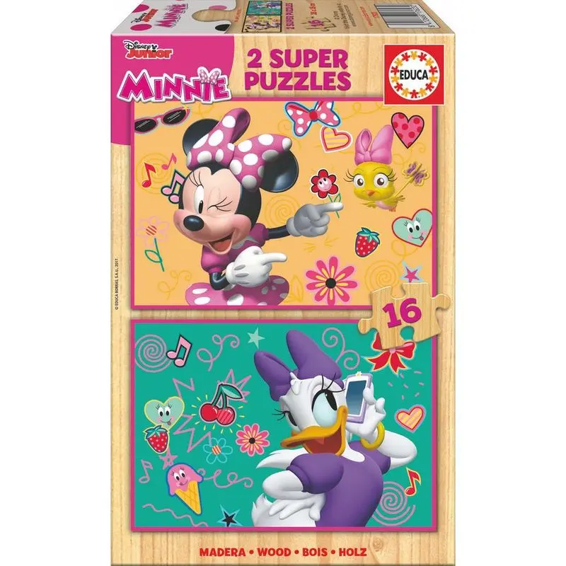 Disney Minnie and The Happy Helpers wooden puzzle 2x16pcs termékfotó