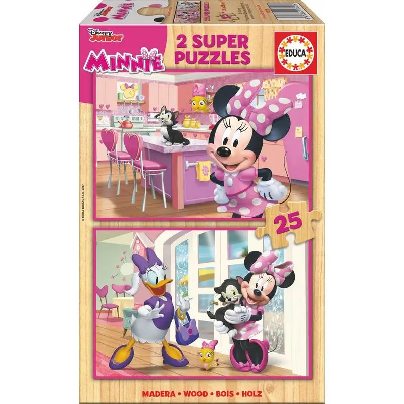 Disney Minnie and The Happy Helpers wooden puzzle 2x25pcs product photo