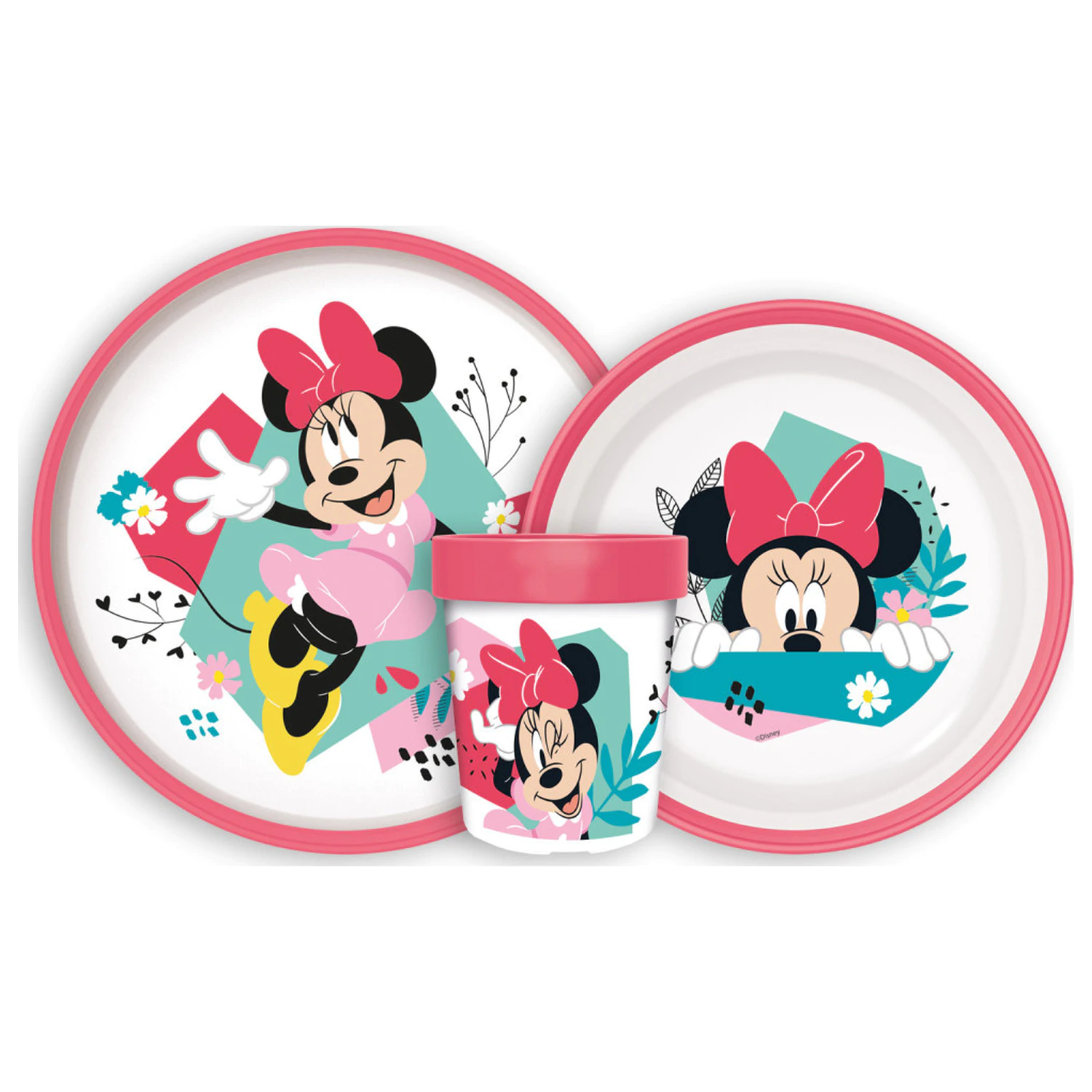 Disney Minnie Being More Non-Slip Dinnerware Set, Micro Plastic Set product photo