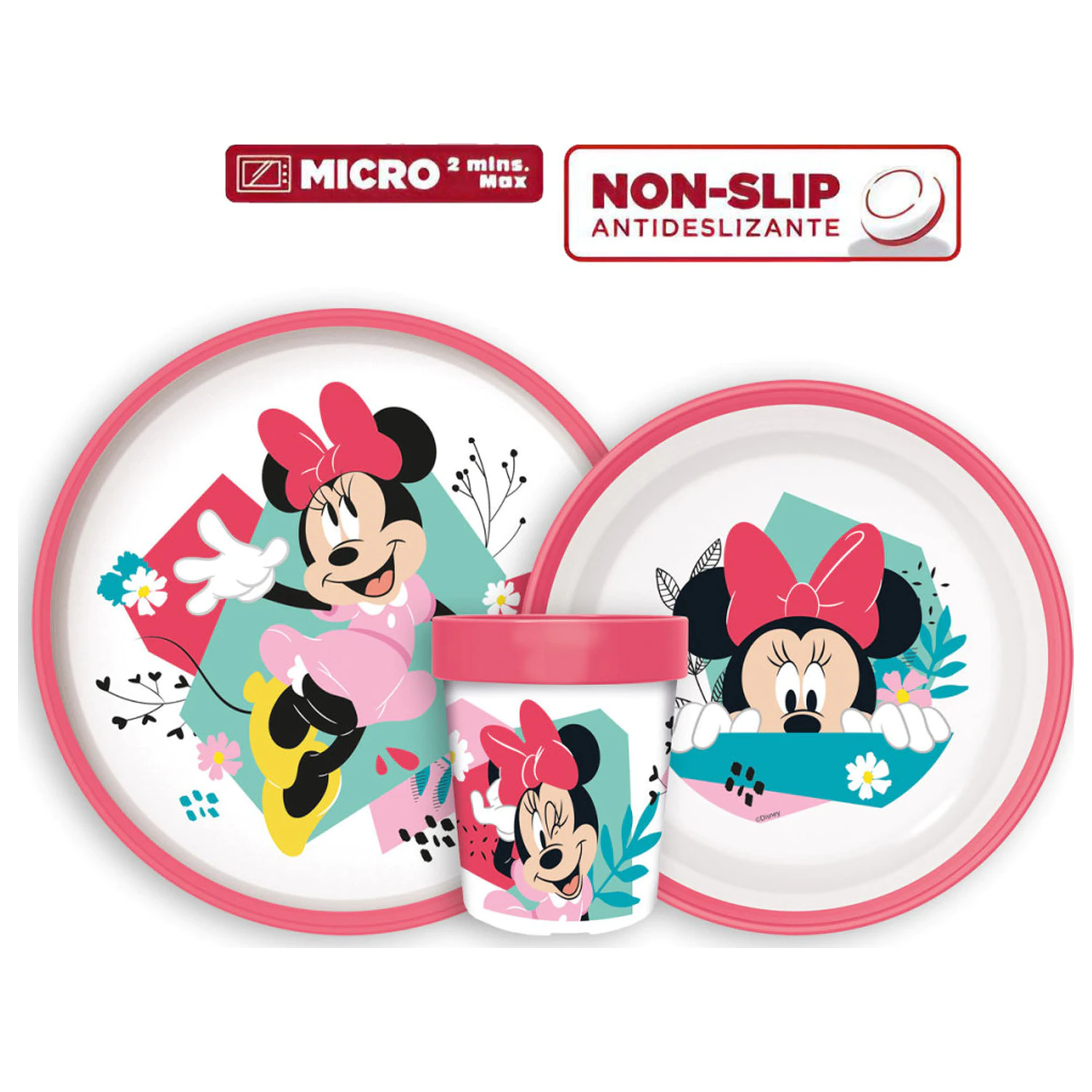 Disney Minnie Being More non-slip dinnerware set, micro plastic set product photo