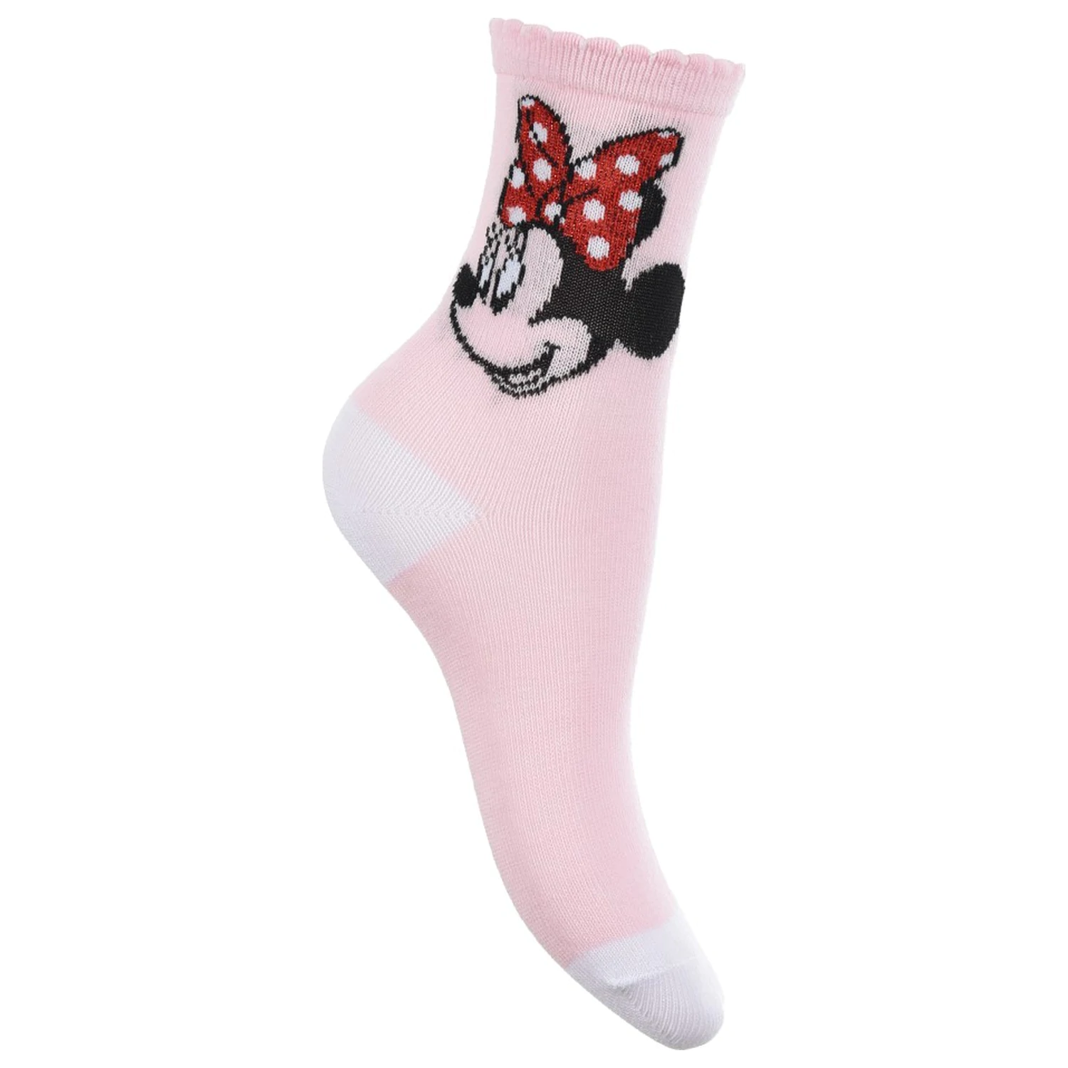 Disney Minnie Mouse Bow Pink children's socks 31/34 product photo