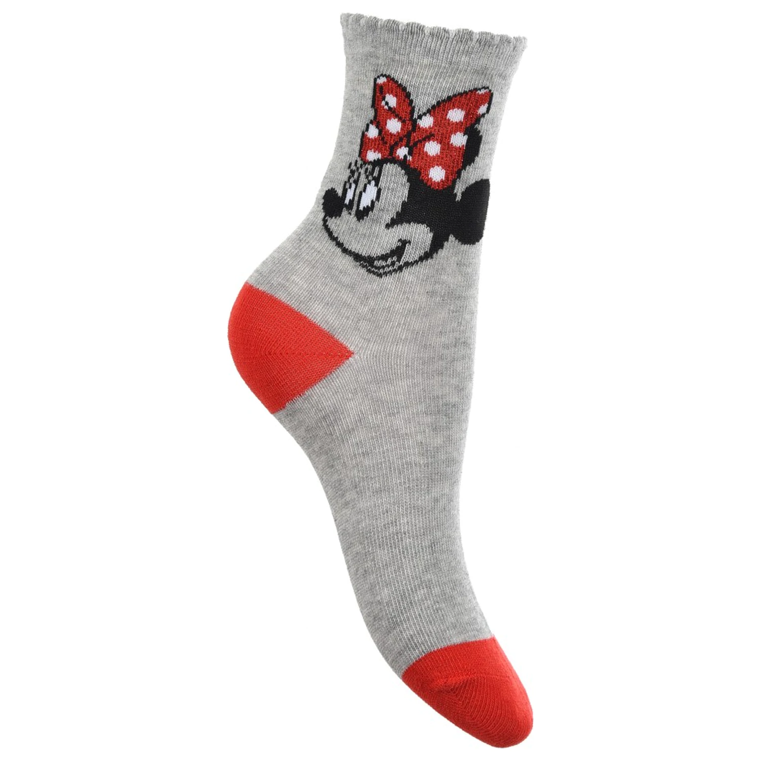 Disney Minnie Mouse Red Bow Children's Socks 31/34 product photo