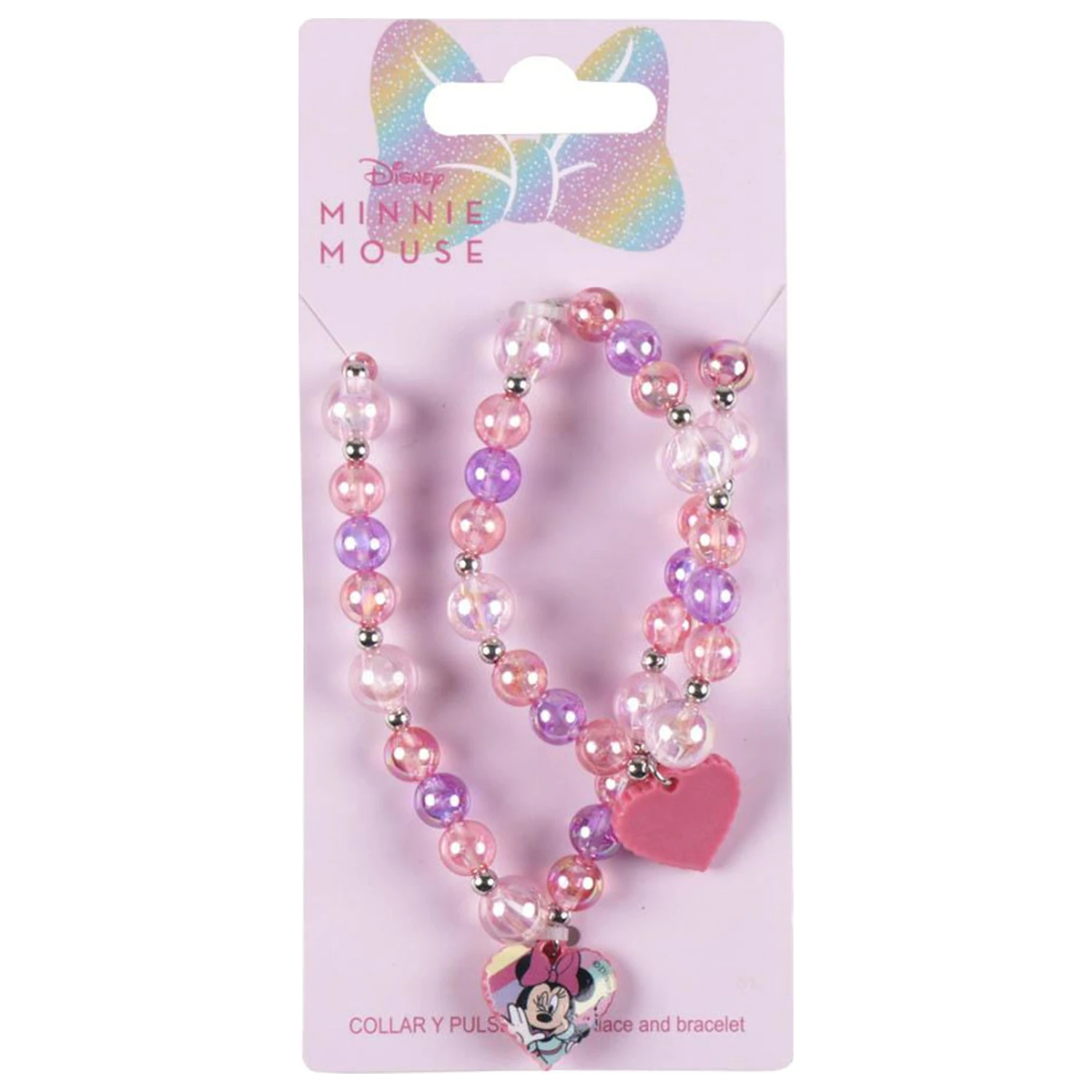 Disney Minnie Bubble Beaded Necklace and Bracelet Set product photo