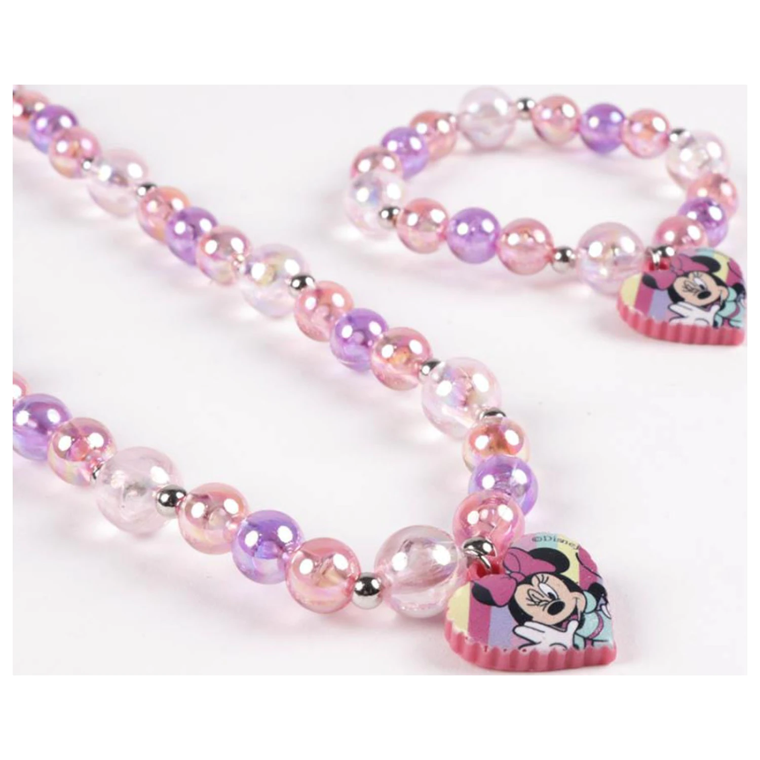 Disney Minnie Bubble Beaded Necklace and Bracelet Set product photo