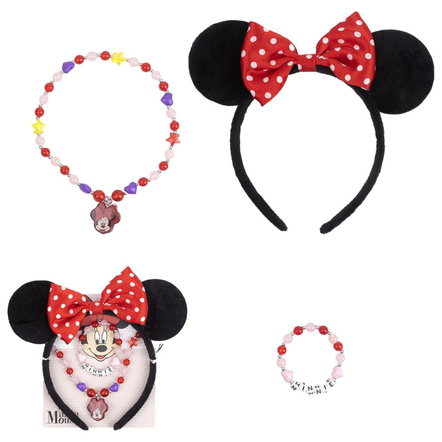 Disney Minnie Charm jewelry and headband set product photo